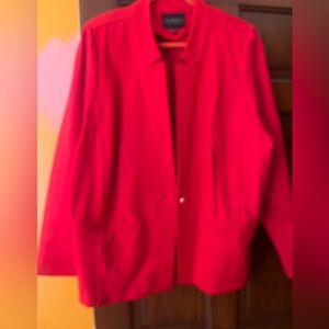 Eloquii Women's Bold Red Blazer-size 24w